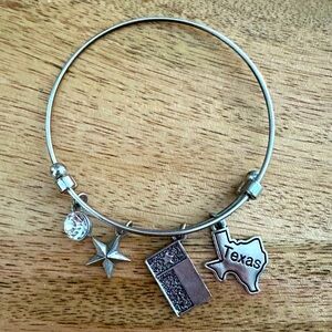 Silver Texas charm bangle